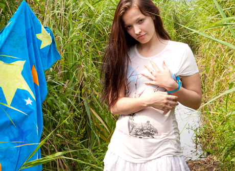 Kylie Teasing in Nature