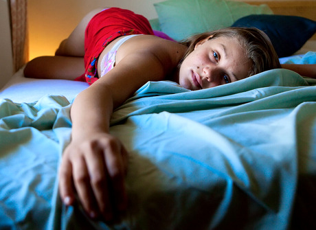 Petite teen cutie Janie getting naked and teasing in the bedroom - 7 of 16