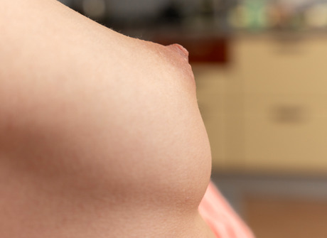 Teen cutie Jenni R teasing in pantyhose and showing naked petite body - 11 of 16