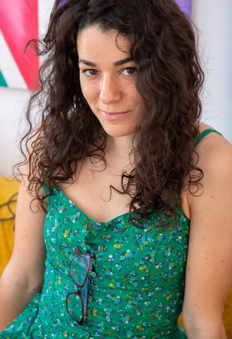 Horny amateur babe Josephine A fingering tight pussy - 3 of 16