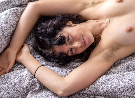 Fit natural amateur Tori revealing perky tits and hairy pussy in bedroom - 11 of 16