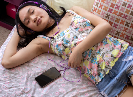 Cute asian teen aussie Shan teasing in panties and jean skirt - 2 of 16