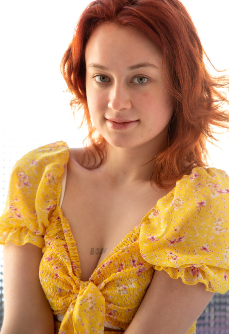 Cute redhead teen Sheryl sharing perky tits and tight pussy - 2 of 16